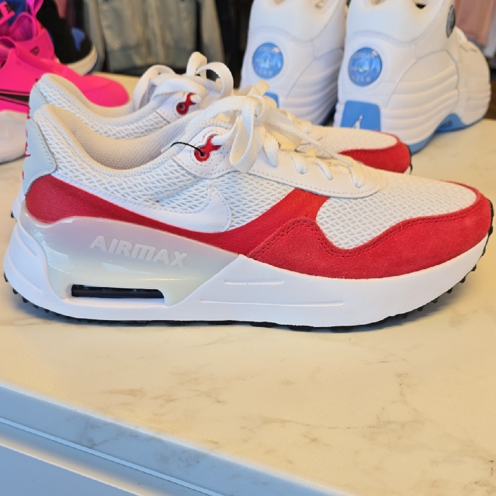 Nike Air Max Red and White Sneakers